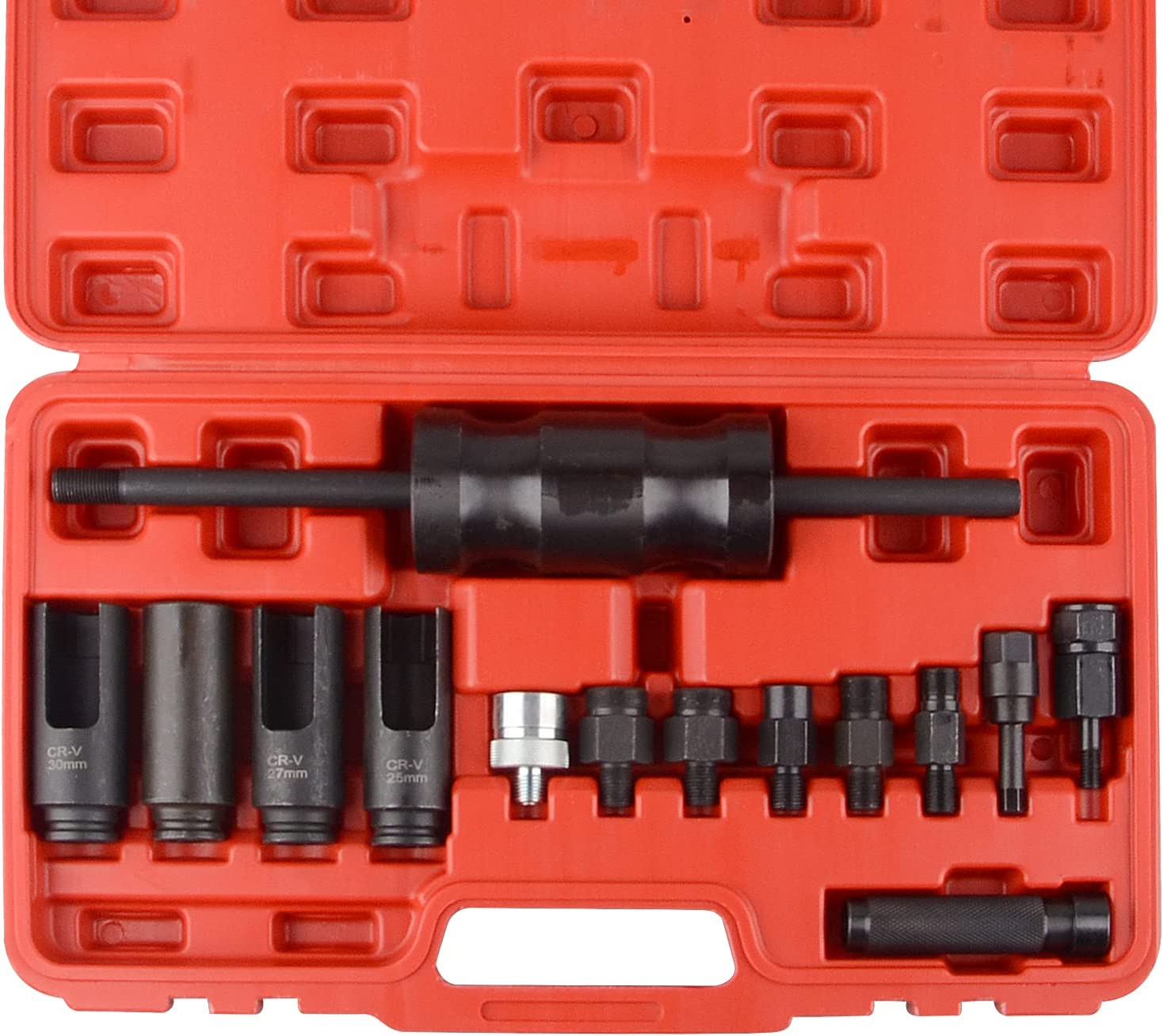 14 Piece Injection Puller Tool Bosch Delphi Deso Siemens Diesel Injector Remover image number 1