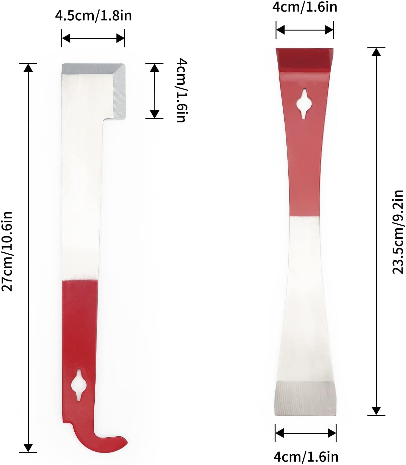 KINGLAKE GARDEN Beekeepers Hive Tool,2Pcs Beekeeping Equipment,Cleaning Your Beekeeping Supplies and Bee Hive,Stainless Steel Bee Hive Scraper image number 4