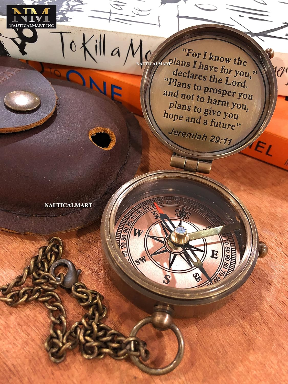 For I Know the Plans I Have for You Engraved Compass Jeremiah 29 11 Baptism Gifts Best Easter Birthday Mothers Day Fathers Day Graduation Gift Wedding Gifts image number 6