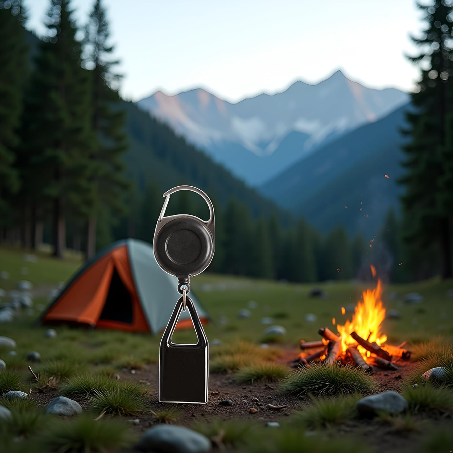 2Pcs Lighter Clip,Retractable Lighter Belt,Anti Lost Retractable Lighter Cover,Keychain Belt,Lighter Leash for Fishing Hiking,Lighter Protective Cover for Camping,Lighter Leash image number 6