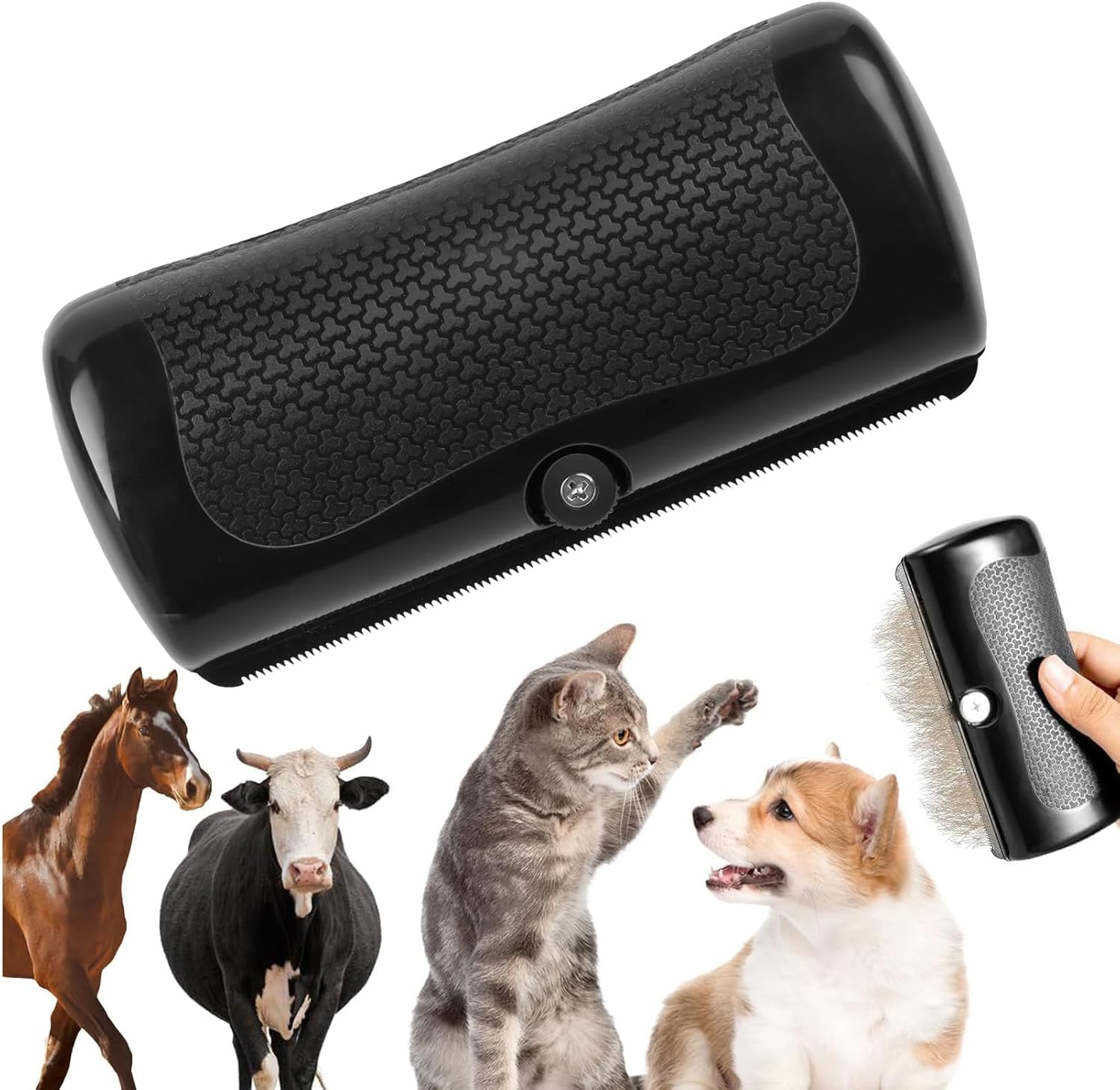 Groompro Deshedding Brush, Deshedding Brush for Cats, Dogs, Rabbits, Horses, Ergonomic Dog Groomer for Matted Hair, Loose Hair image number 6