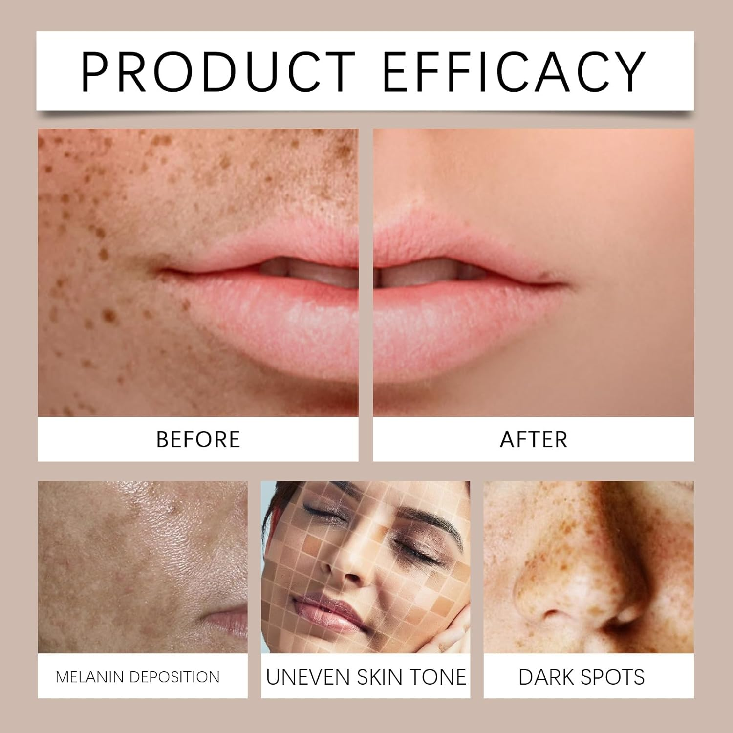 Glutathione Skin Brightening Face Cream, Dark Spot Corrector, Even Skin Tone, Reduce Fine Lines, Deep Moisturiser (4Pcs)