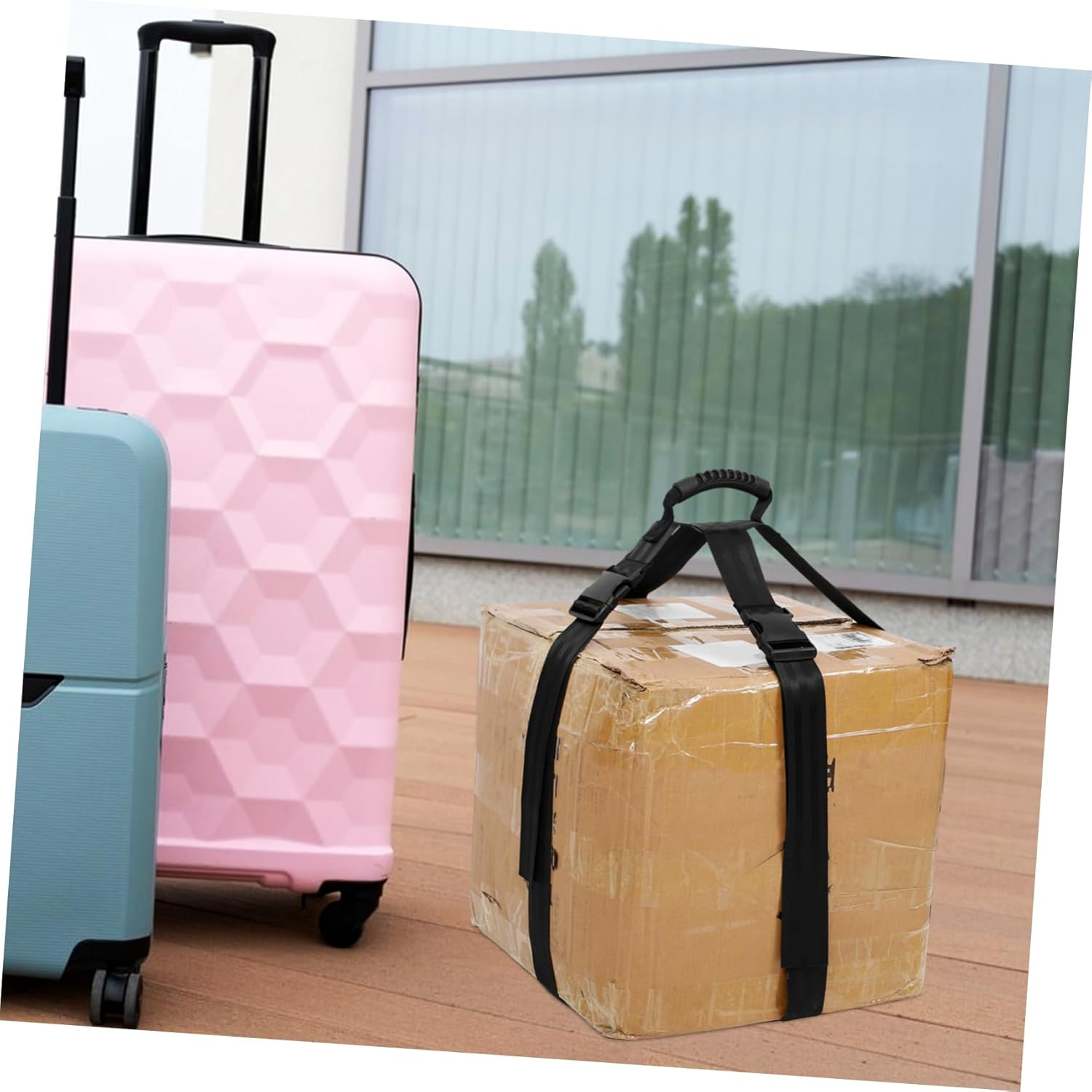 COLLBATH Adjustable Suitcase Straps for Carry Suitcase Luggage Straps Luggage Safety Buckle image number 2