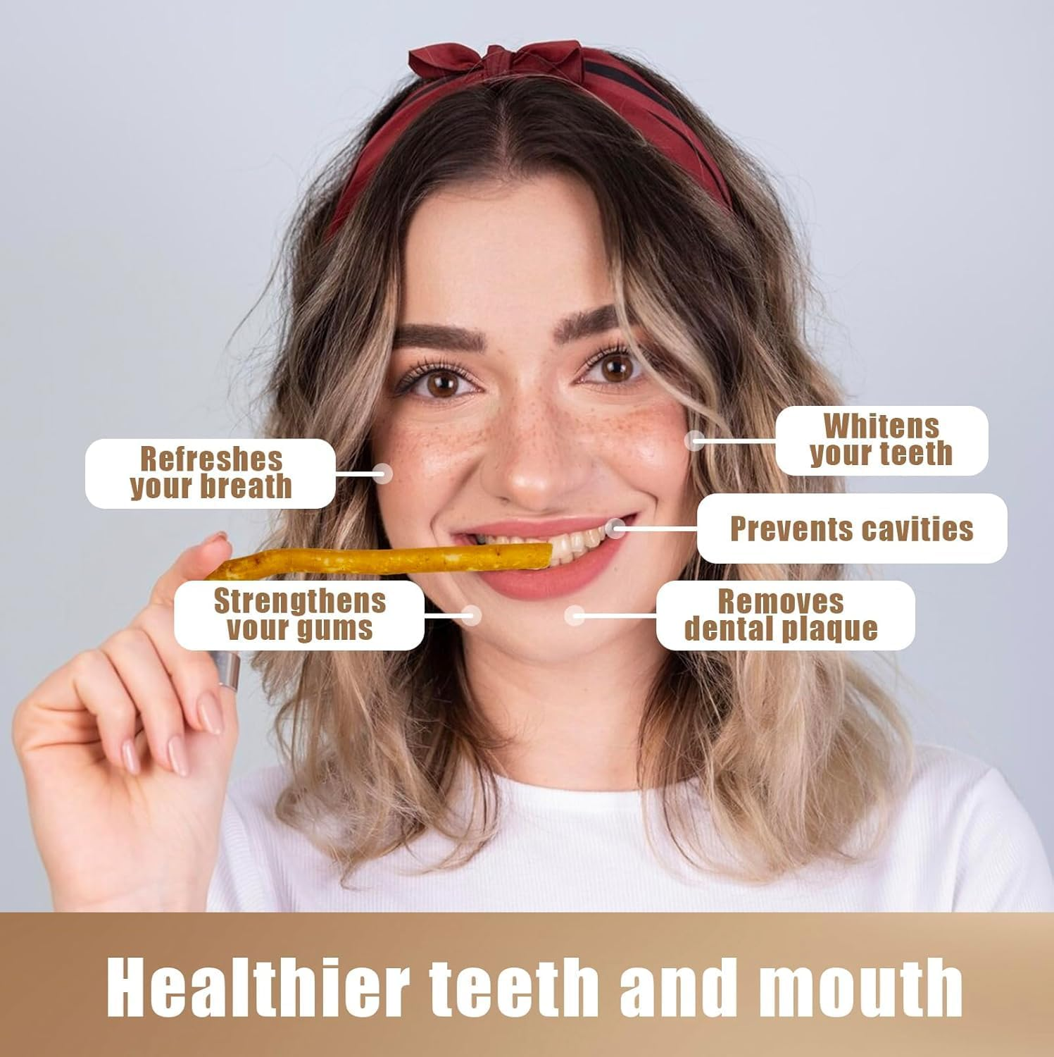 12 Pack Natural Miswak Toothbrush - Vacuum Sealed Traditional Toothbrush Stick - for Healthy Teeths,Gums and Fresh Breath (Clove Flavor)