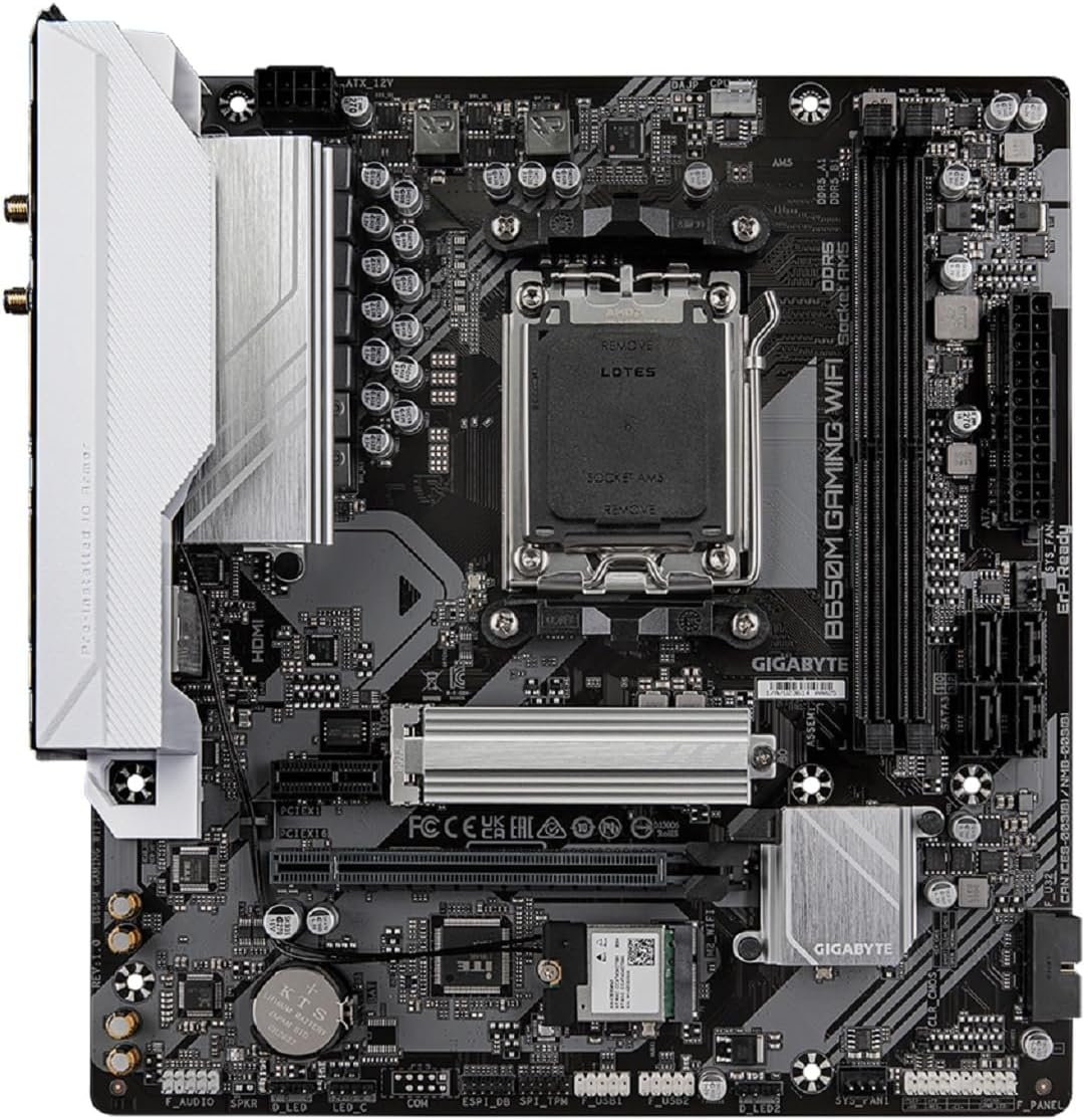 Gigabyte B650M Gaming Wifi Motherboard, B650 Chipset, AMD AM5, Matx, DDR5