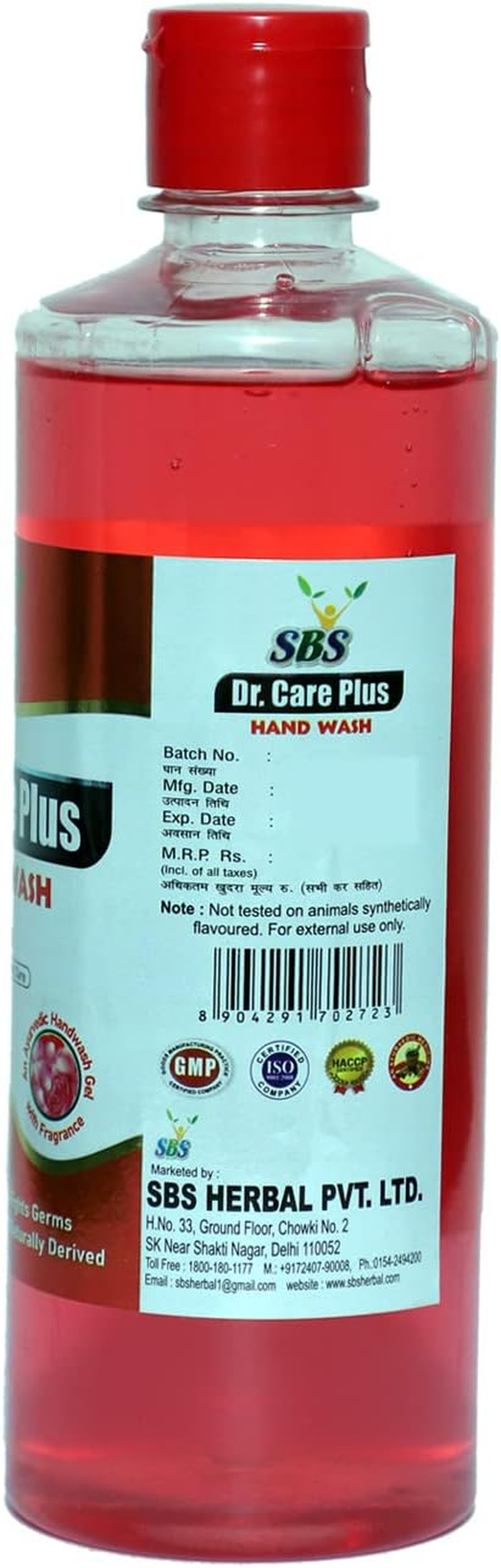 SBS Dr. Care plus Rose Handwash - 100% Natural, Neem, Tulsi & Aloevera, for Soft & Odor Free Hands (Rose) image number 6