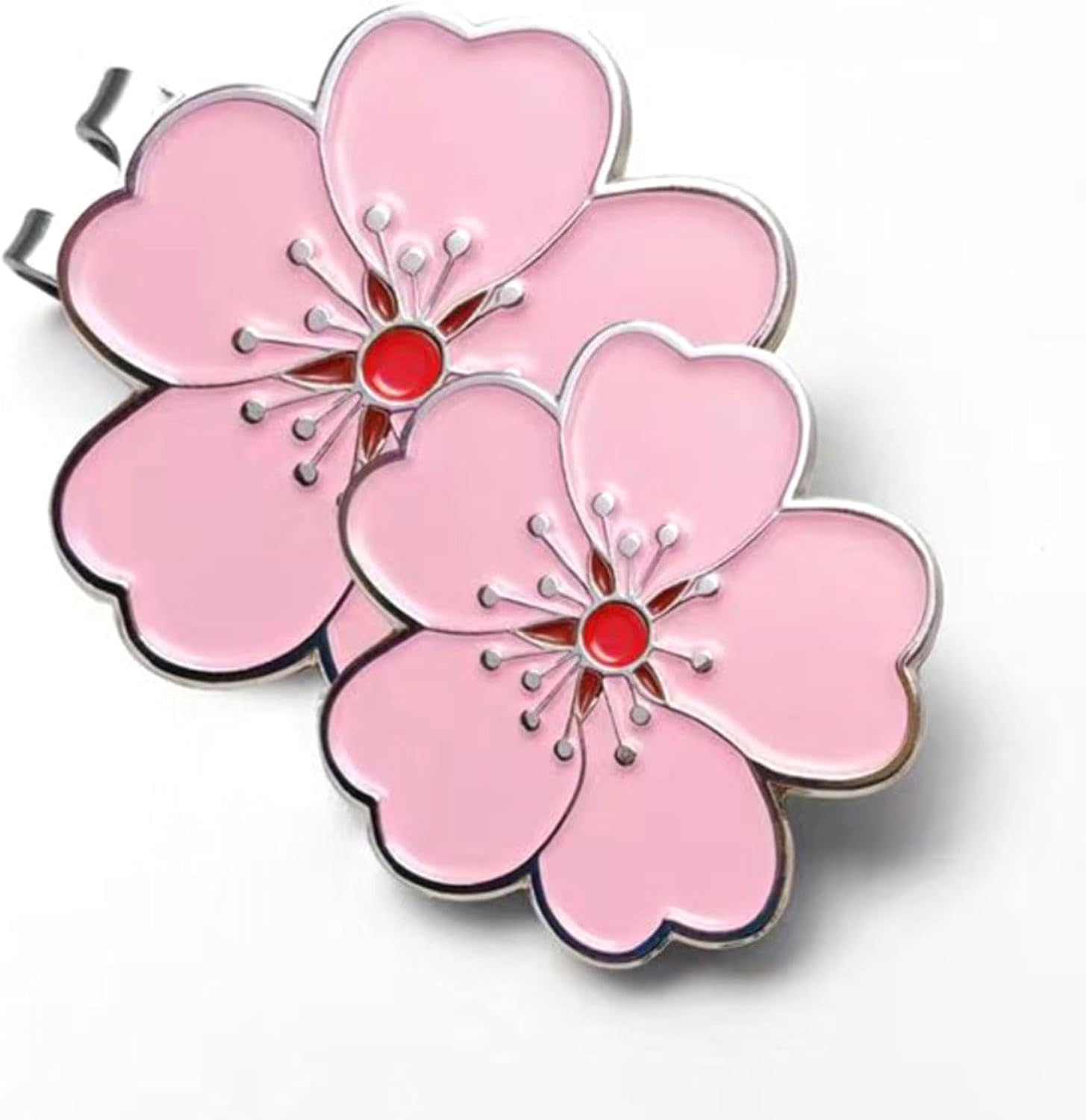 ENERKEEN Flower Golf Ball Marker with Golf Hat Clip for Your Friend Magnetic Golf Ball Markers Golf Gifts for Women Golf Marker Magnet image number 2