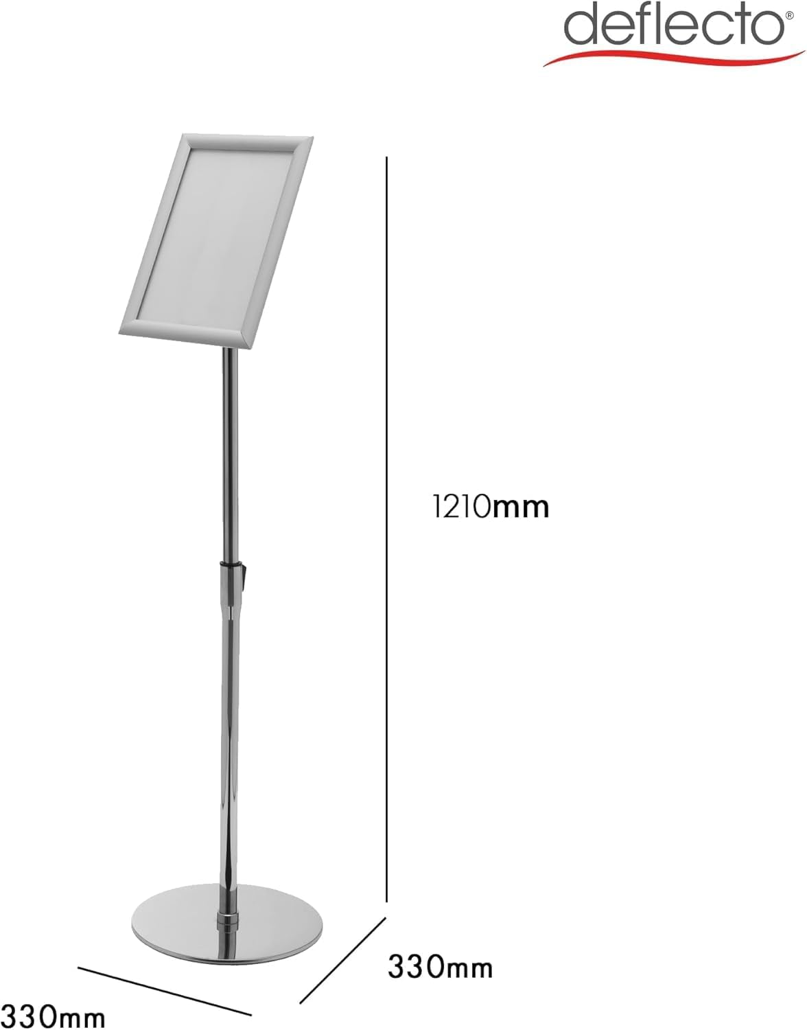 Deflecto Leaflet Stand with Folding Frame and Snap Closure, Adjustable Portrait or Landscape, Info Display, Floor Stand, for Restaurants, Trade Shows Etc. image number 3