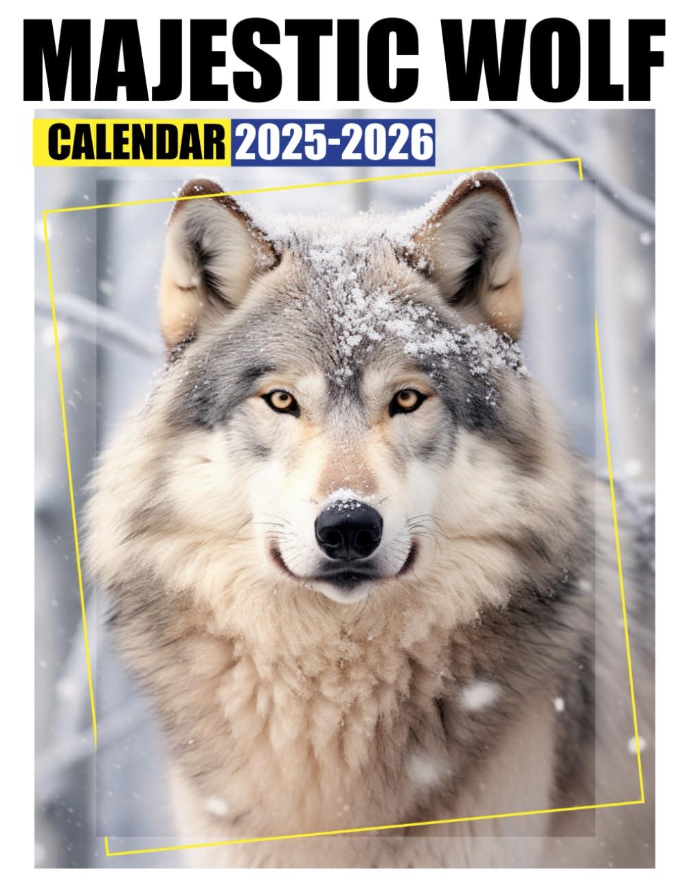 Majestic Wolf Calendar 2025 - 2026: 24 Months Jan 2025 to December 2026, 17" X 22" Opened, Thick & Sturdy Paper, Great Gift for Organizing & Planning, US Holidays