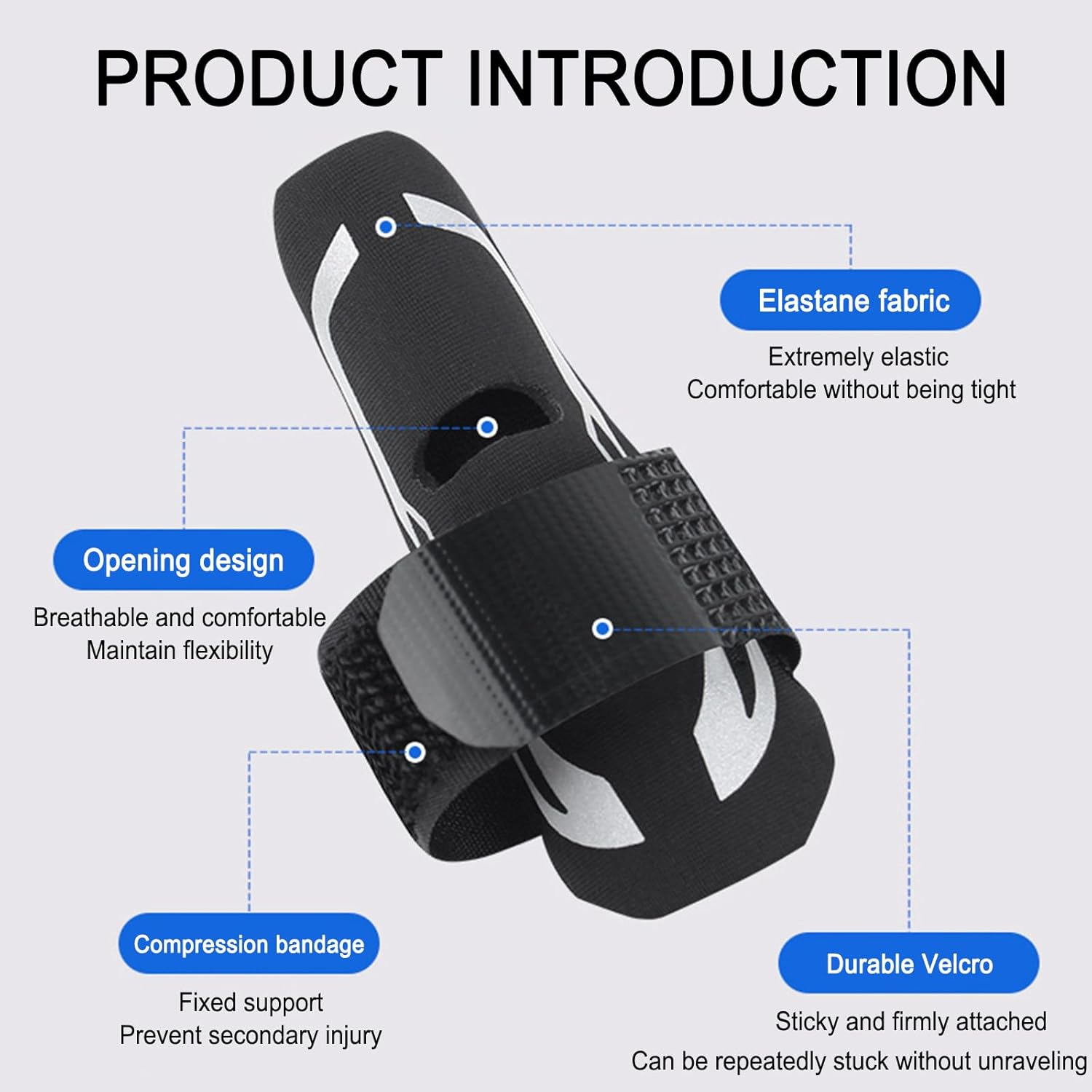 2Pcs Joint Finger Covers, Joint Protection Sleeves and Splints - Basketball Sports Pad Bandage Finger Stabilizer Support, Reusable for Basketball, Tennis, Baseball, Volleyball,Cricket,Rugby image number 1