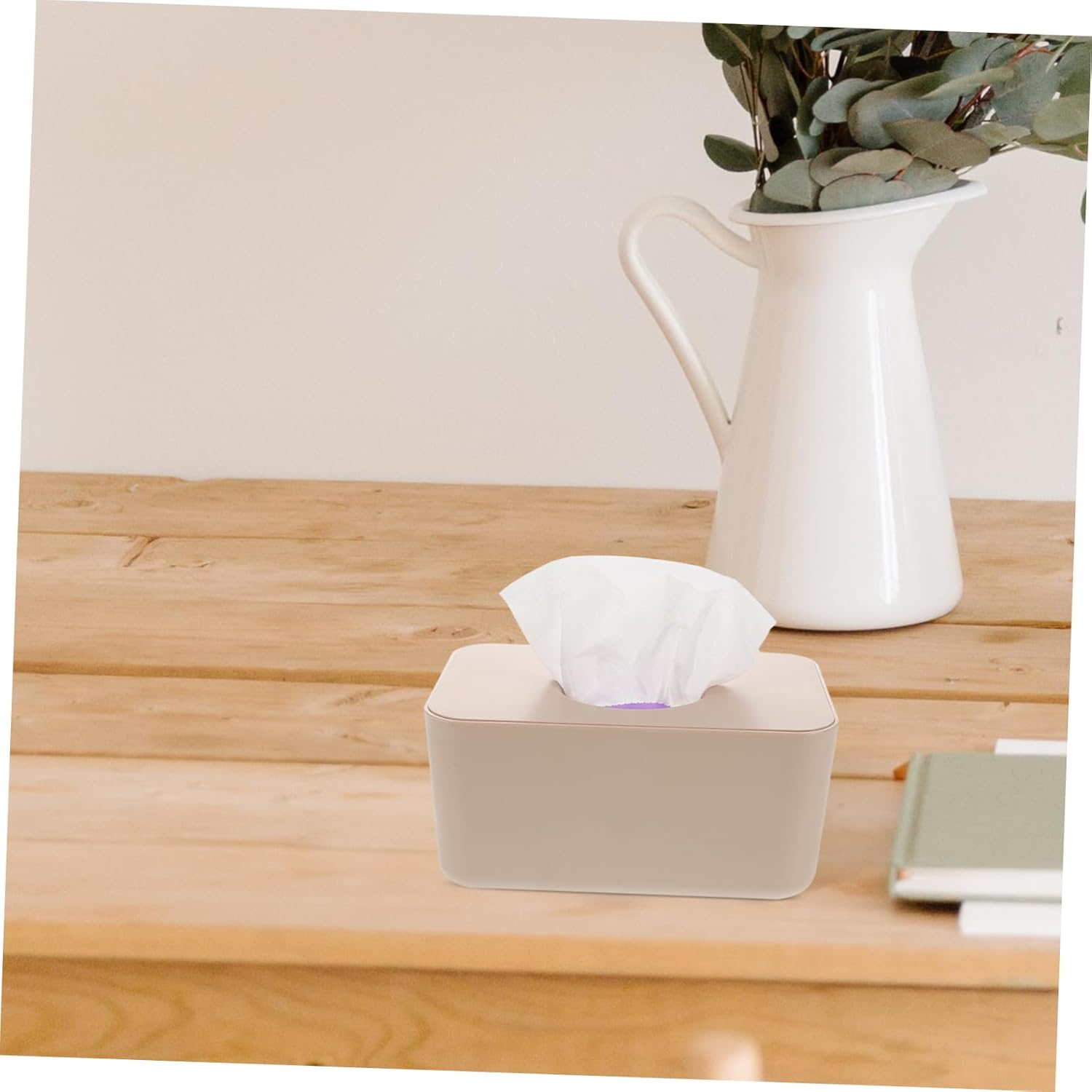 Cabilock Wet Wipes Dispenser Box Flushable Tissue Case with Silicone Lid Reusable Wipes Pouch image number 1