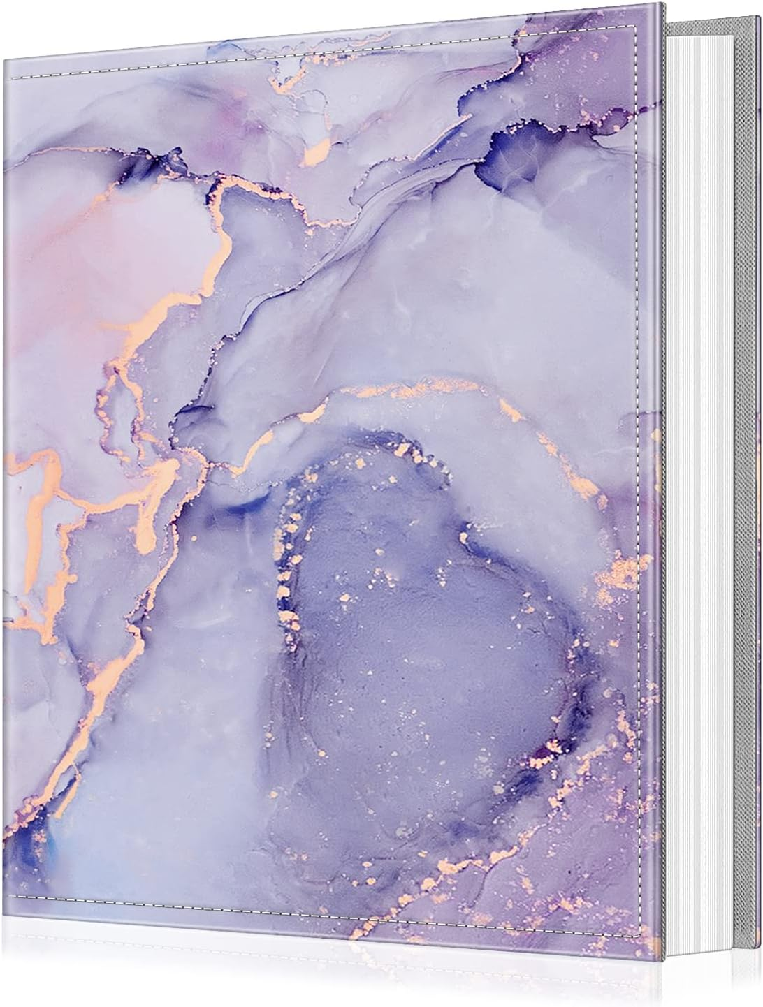 Fintie Photo Album 4X6 Photos - 300 Pockets Large Capacity Premium Vegan Leather Photo Book Cover for Family Wedding Anniversary Baby Vacation Pictures, Lilac Marble - Emerald image number 3