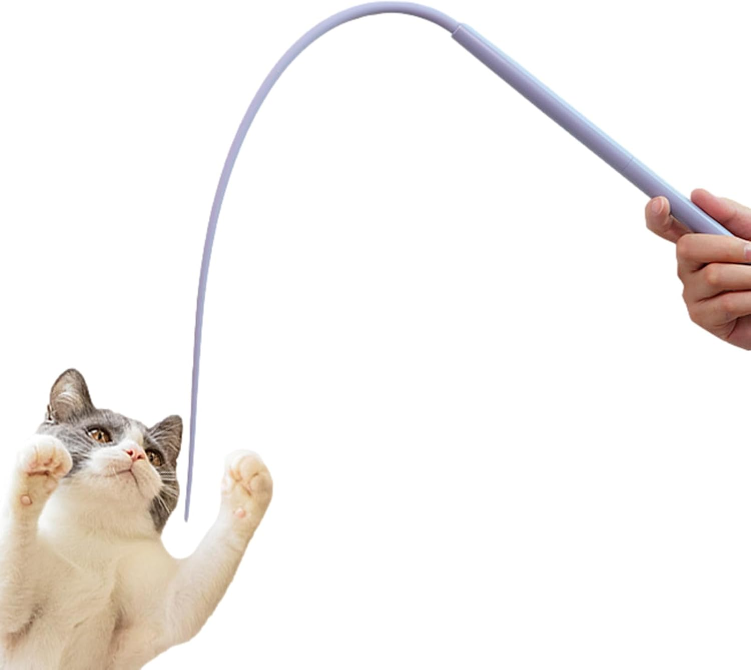 Interactive Cat Toys - Mouse Tail Silicone Teaser Wand,Soft Teaser Wand for Entertainment, Playing, Jumping, Portable Pet Toys for Relaxing image number 6