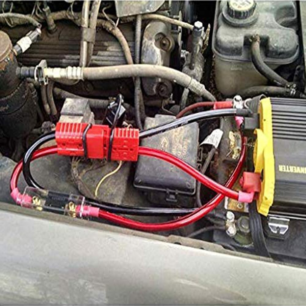 Wzenclave 20Pcs Anderson Plug Contacts Pins Lugs Terminals Fast Battery Charging Plug Replacement Terminal Pins for 50Amp Connectors 6 AWG600V Ideal for Solar and Wind Generators Tow Trucks and More image number 2