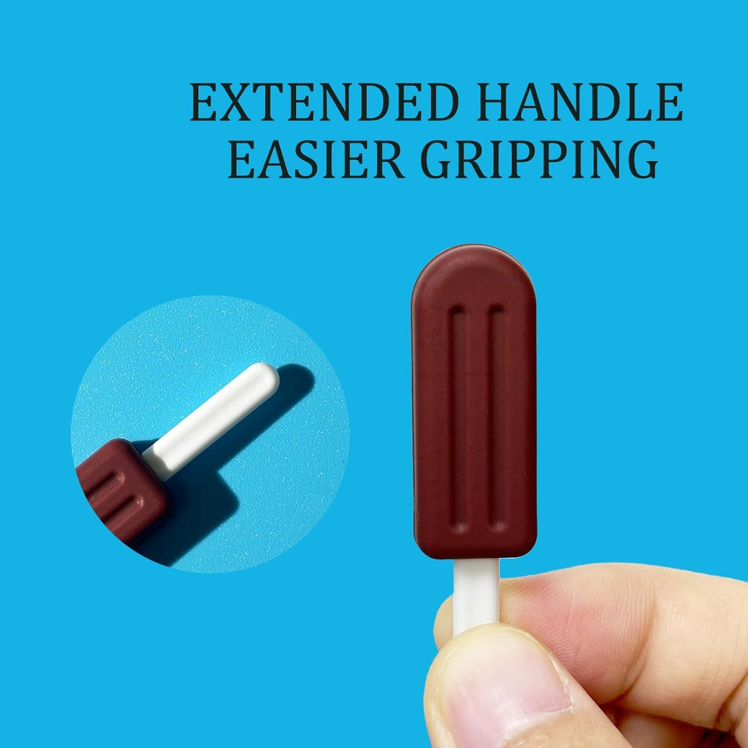 Chewies for Invisalign Aligner,Aligner Chewies Popsicle Silicone,10Pcs Aligner Munchies with Grip Handles,Suitable for Invisible or Metal Braces (10PCS Mix Colors) image number 5