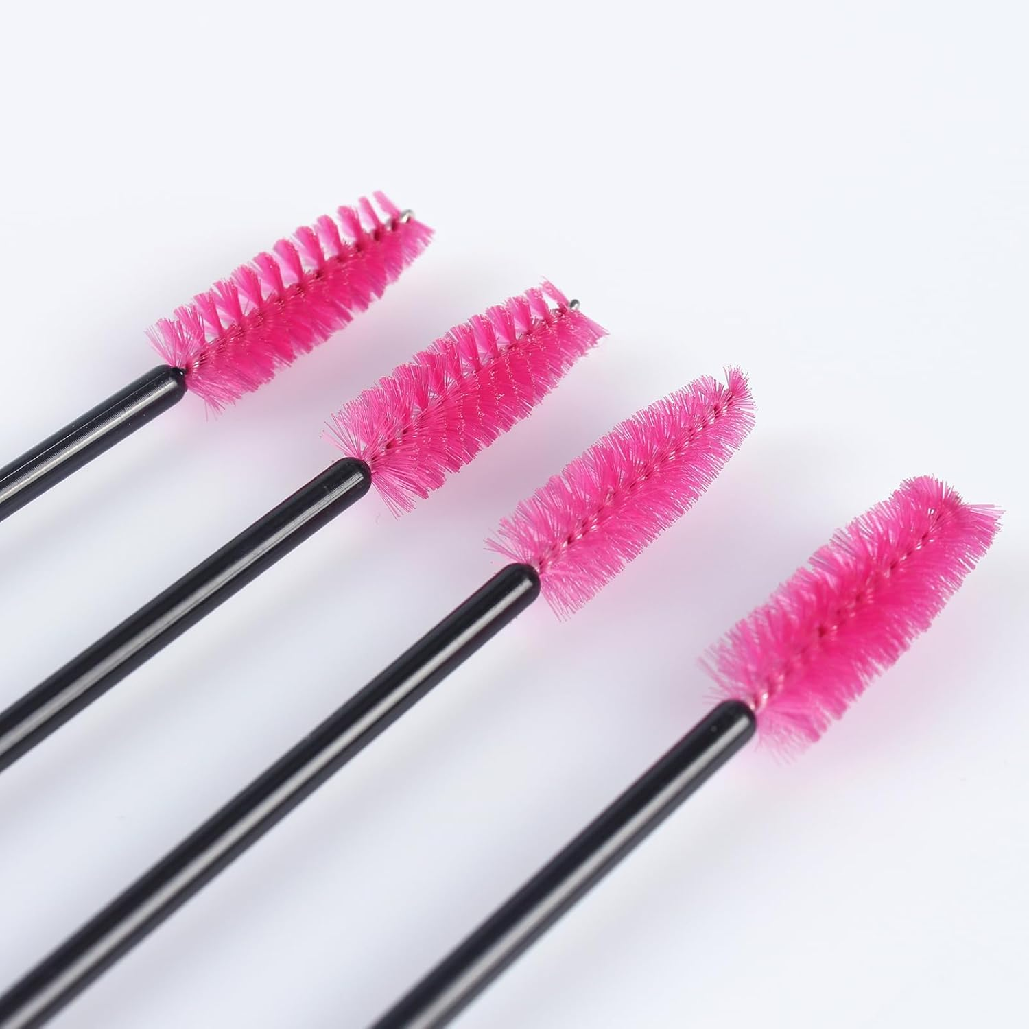 Eyelash Spoolie Eyelash Brush,H HOME-MART 100 PCS Eyelash Brushes Mascara Wands Eye Lash Eyebrow Brush Brow Spoolies for Eyelash Extensions (Crystal Black)