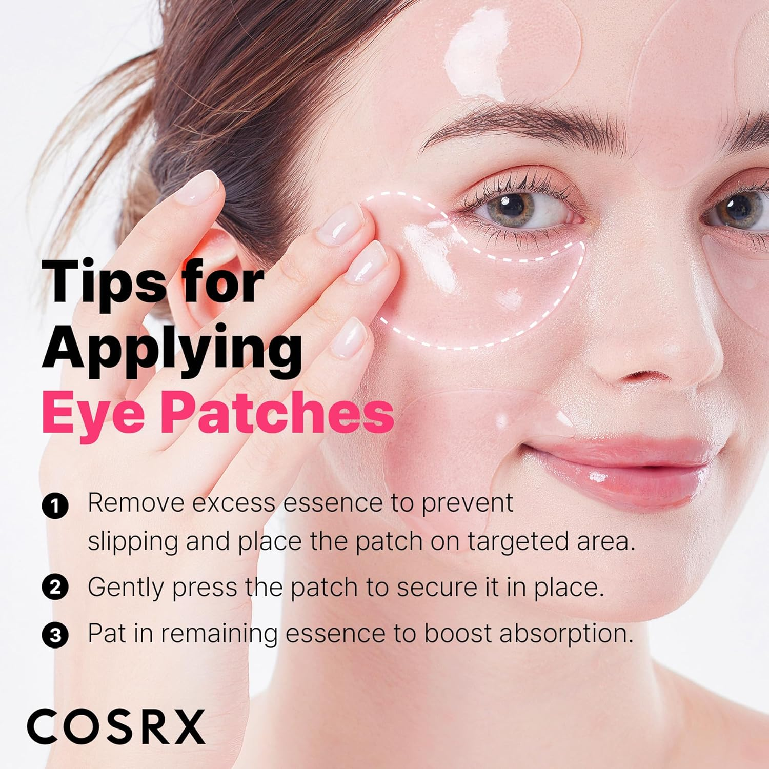 COSRX Peptide Collagen Hydrogel Eye Patch, 60 Patches, under Eye Patches for Puffy Eyes and Dark Circles with Caffeine, Korean Skin Care image number 1