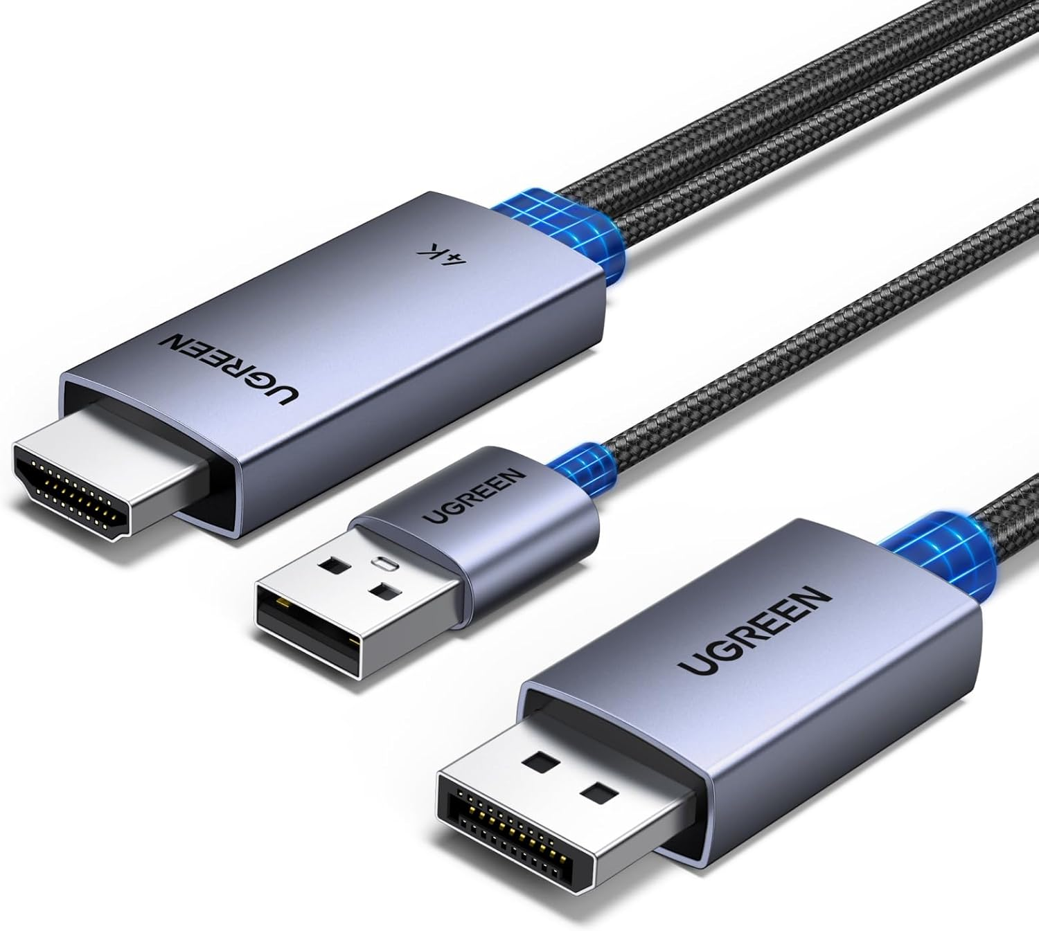 UGREEN Bi-Directional HDMI to Displayport Cable 2M 4K@60Hz 2K@144Hz 1080P@240/120Hz Active DP HDMI HDR HDCP Adapter Compatible with PS5 PS4 Xbox Switch Laptop PC DVD Player TV Box Graphic Card Monitor image number 5