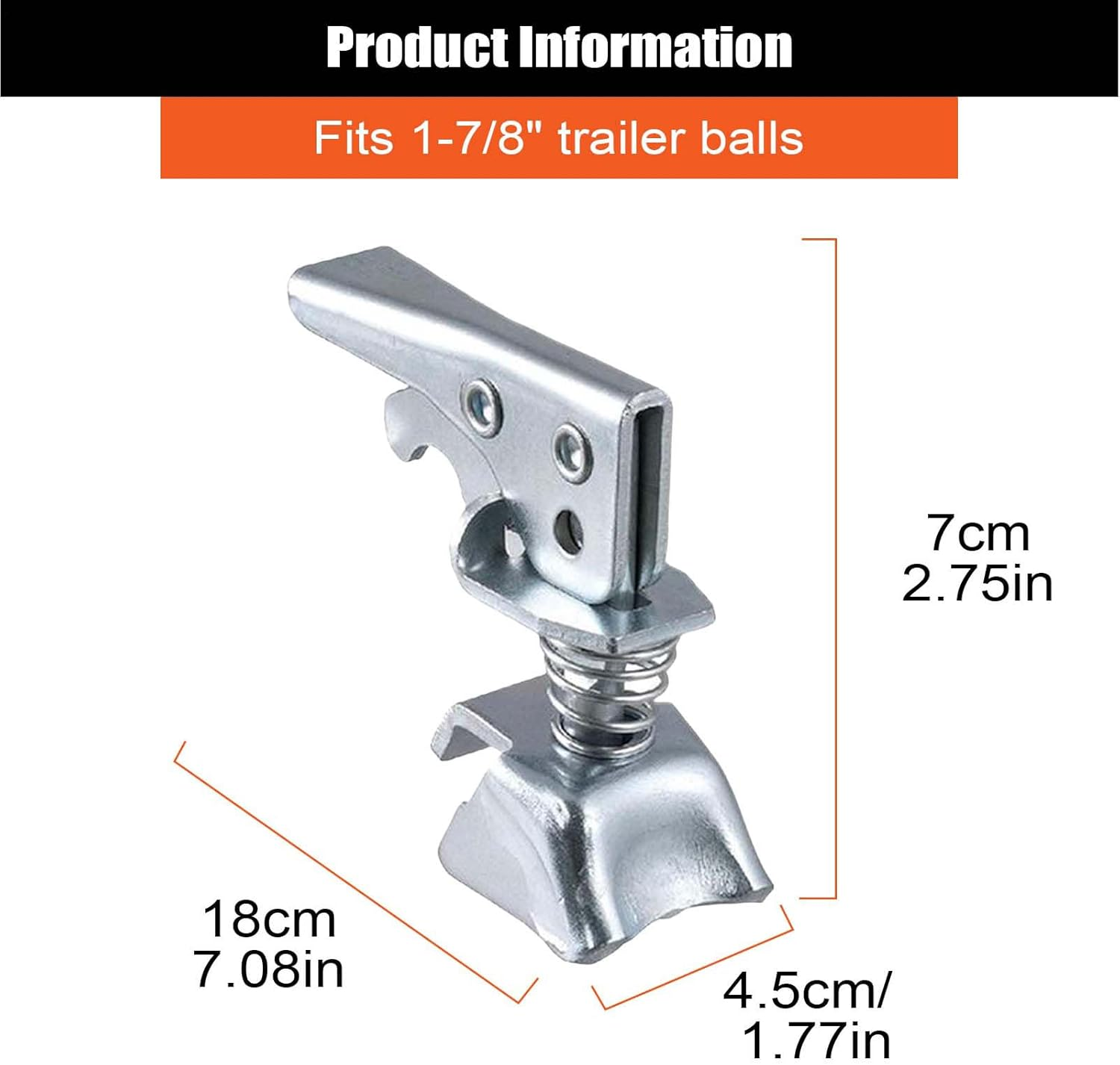 Trailer Hitch Coupler | 2 Inch Heavy-Duty Quick-Release Safe,Safe Trailer Hitch | for Daily Outdoor Garage Garage Automotive image number 2
