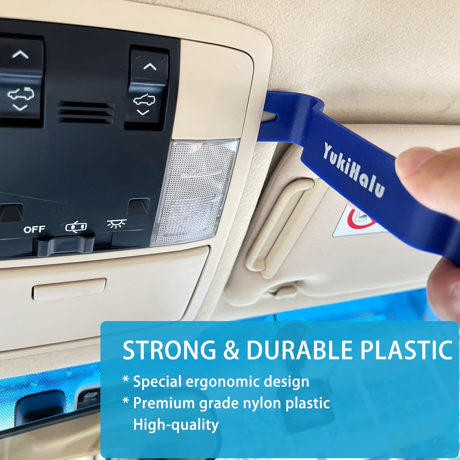 Yukihalu Car Trim Removal Tool Kit, No Scratch Pry Tool Kit, Auto Door Panel Removal Tool Set, for Fasteners/Car Clips/Rivets/Molding/Dashboards/Radio/Stereo System image number 4