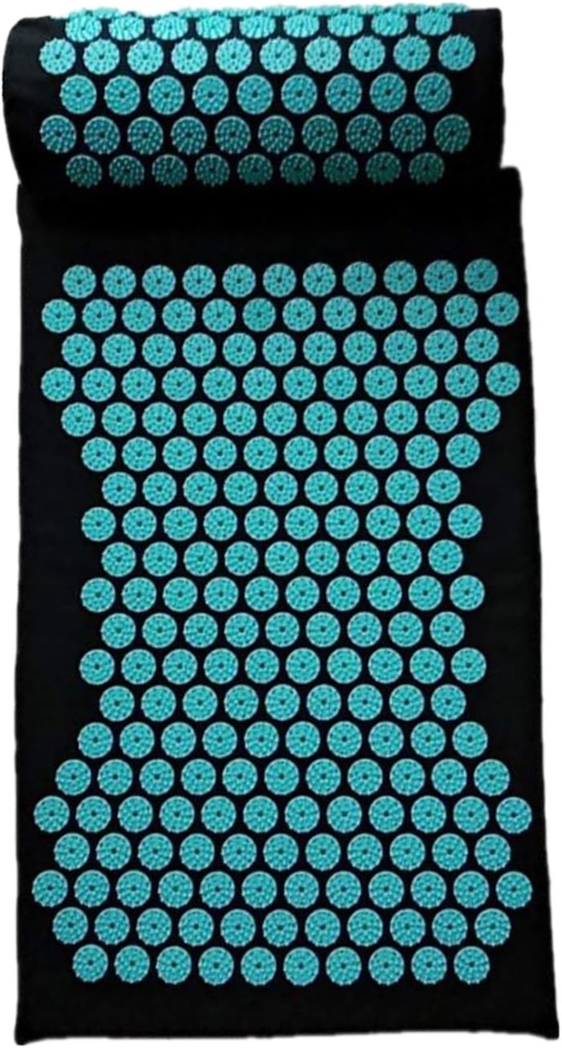 Abbraccia Acupressure Body Mat and Pillow Set, for Neck, Upper and Lower Back Pain Relief at Home - Black image number 5