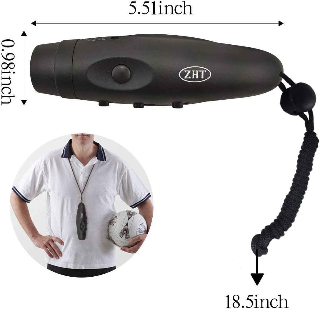 ZHT Electronic Whistles for Referees with USB Charging, 3 Tone High Volume Emergency Whistle for Referee Coaches Teacher, Outdoor Camping Hiking Boating Safety Whistles with Lanyard image number 6