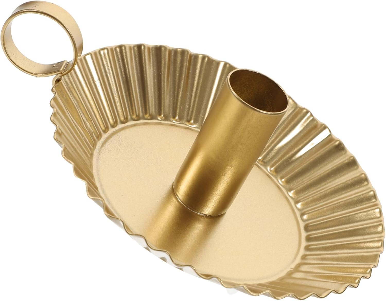 CORHAD Retro Taper Candle Holder Tray Handheld Tea Light Candle Holder Decorative Home Accessory for Parties image number 2