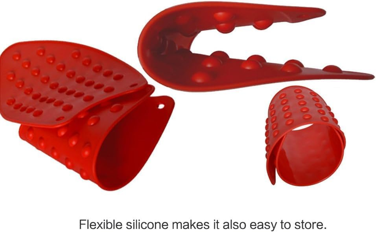 Silicone Iron Rest Pad Hot Heat Resistant Protective Pads for Iron Rest, Suitable for Ironing Board, Curling Irons & Flat Irons &ndash; 2 Pcs Red