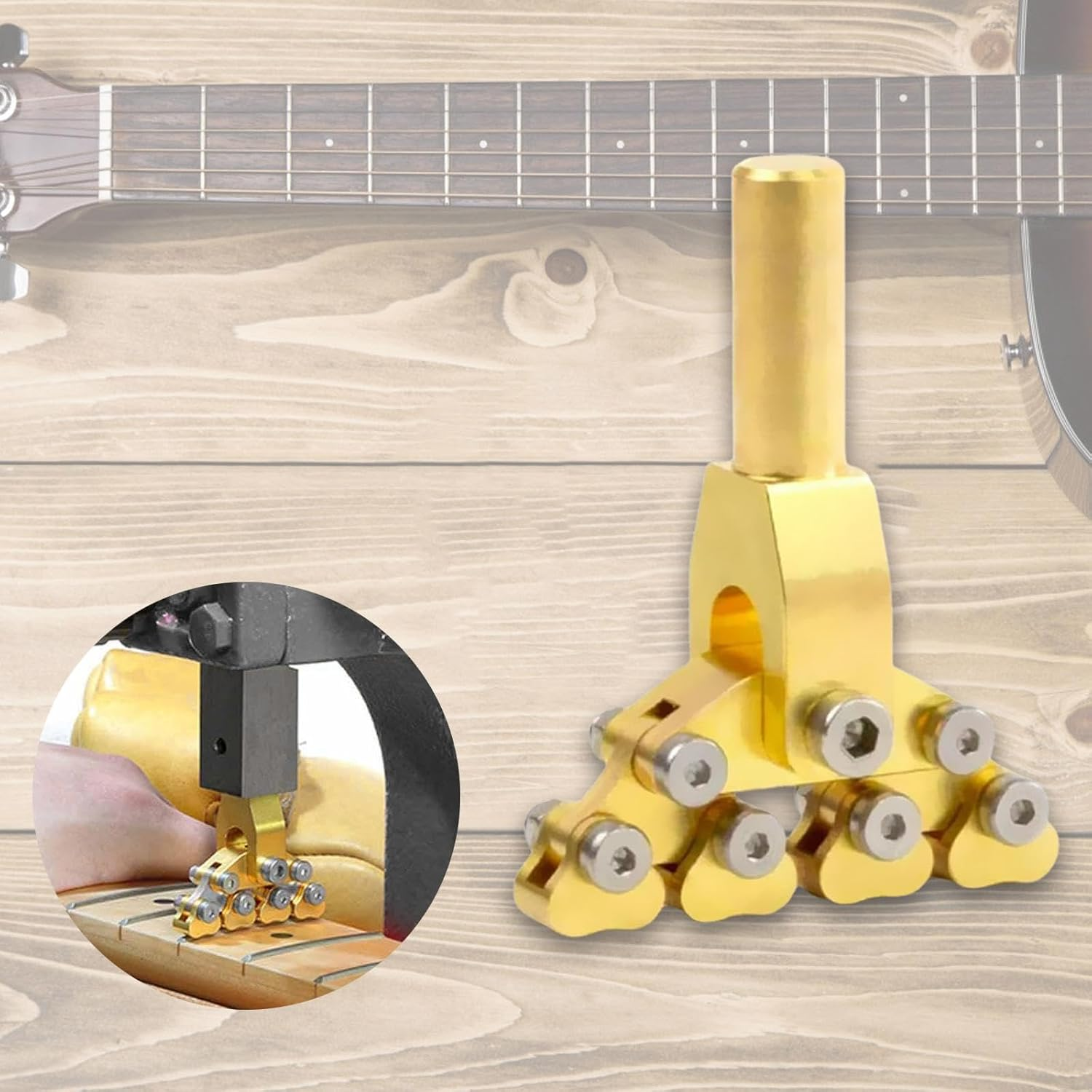 Hellery Guitar Fractal Fret Press Multifunction Portable Guitar Fractal Pusher