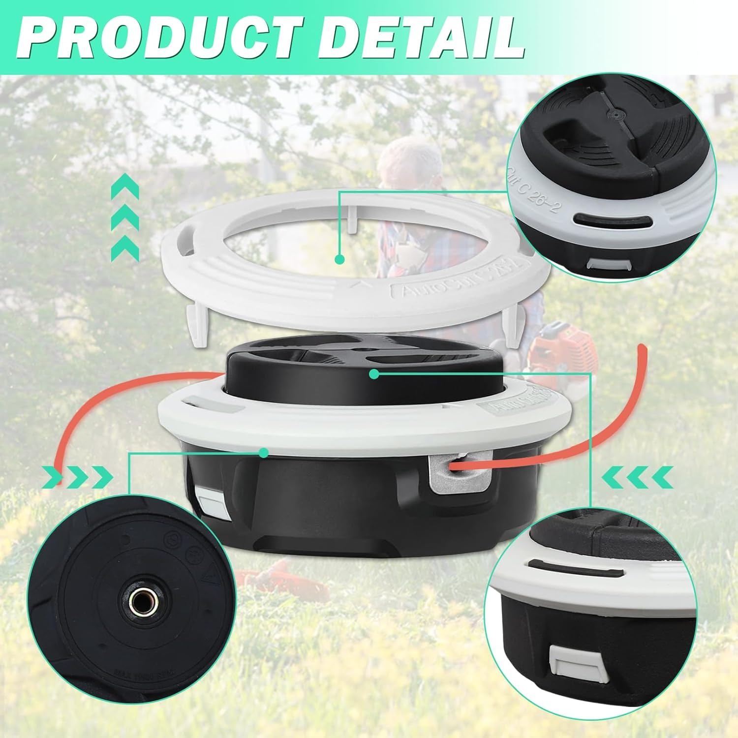 2 Pcs Mower Head Compatible with Stihl C 26-2 Autocut, Adefol Head for Brushcutter for Stihl image number 1