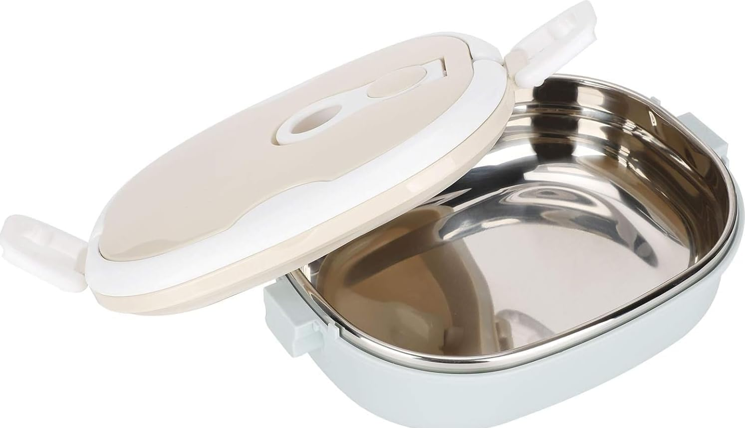 Thermal Insulated Hot Food Lunch Containers 1 Layer Lunch Box 900Ml, Portable 304 Stainless Steel Bento Lunch Box Cold and Hot Food Storage for School Office Outdoor Travel