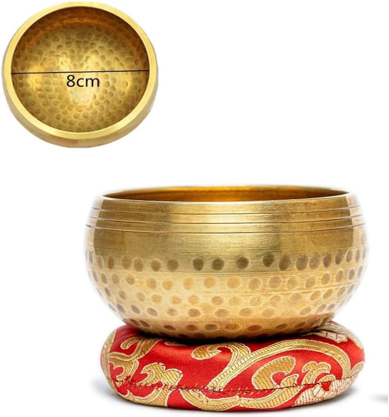 Armastuse Tibetan Singing Bowl Set, Chakras Healing Bowl with Mallet and Silk Cushion, Meditation Sound Bowl Handcrafted in Nepal, for Yoga, Mindfulness, Healing, Meditation (3.15 Inches Diameter)