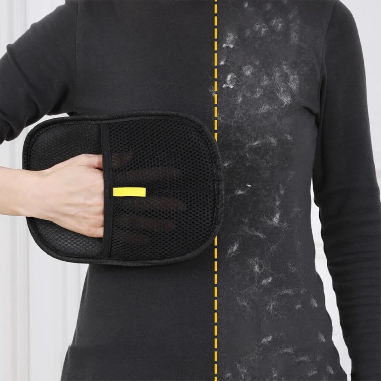 2 Set Pet Hair Remover Glove, Double Sided Cat Dog Silicone Grooming Mitt, Washable & Reusable Electrostatic Fur Removal Glove for Sofa, Carpet,Clothing, Car & Home Cleaning