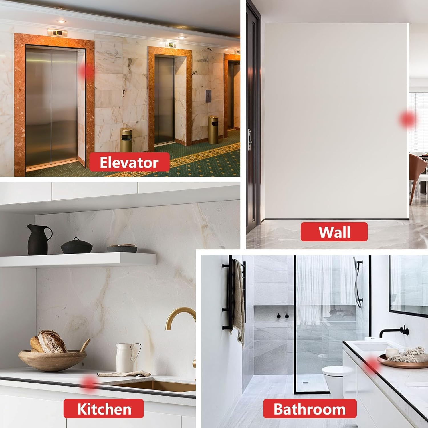 Peel and Stick Wall Molding Trim, Wall Corner Protector, Flexible Molding Trim for Tile and Wall Edges, Furniture Protection and Decoration, 10 Feet X 1.6 Inch, White