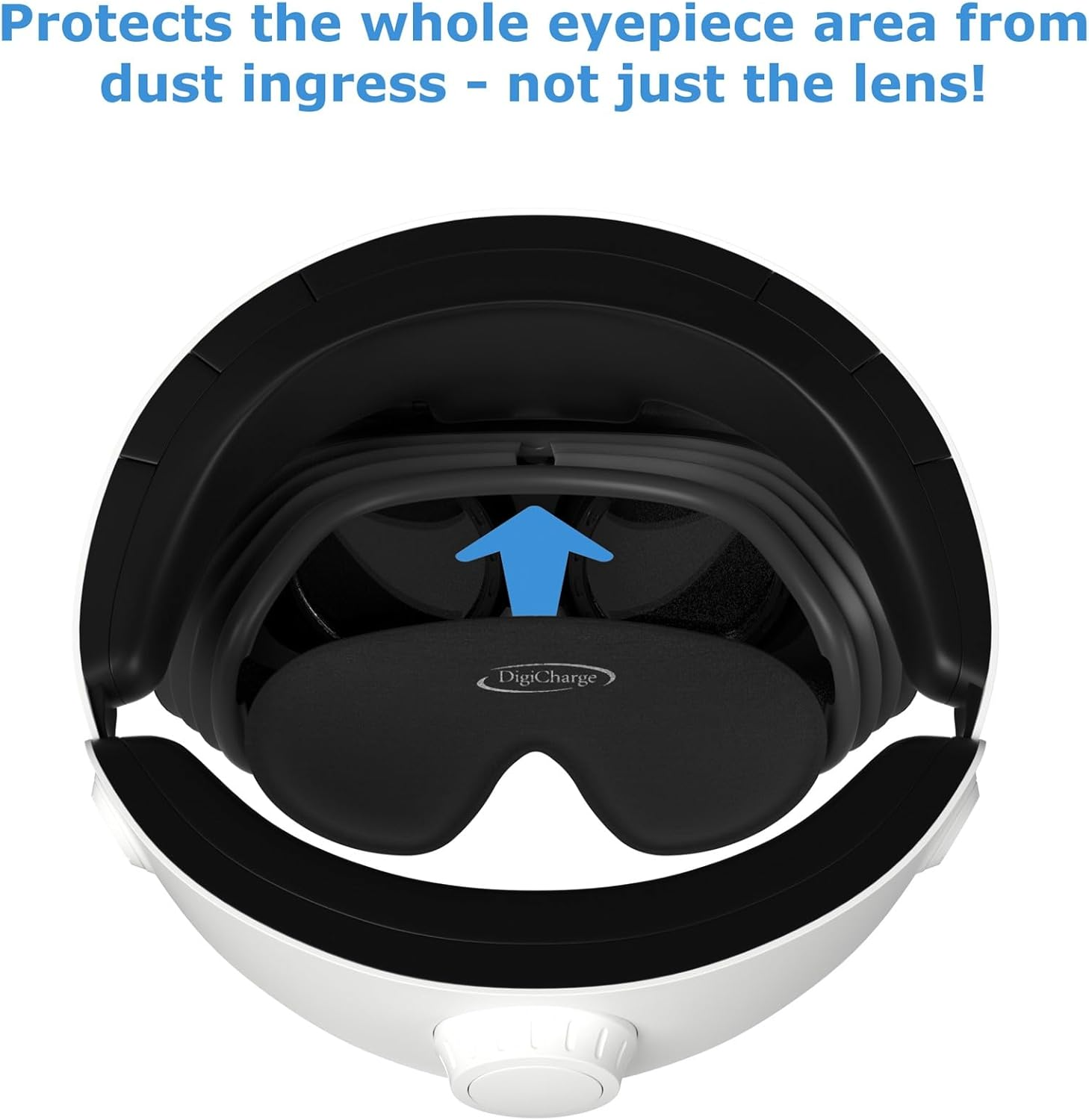 Digicharge PS VR2 Lens Protector, PS VR 2 Lens Cap, Black, Compatible with PS VR2, Sony Proprietary OS image number 2