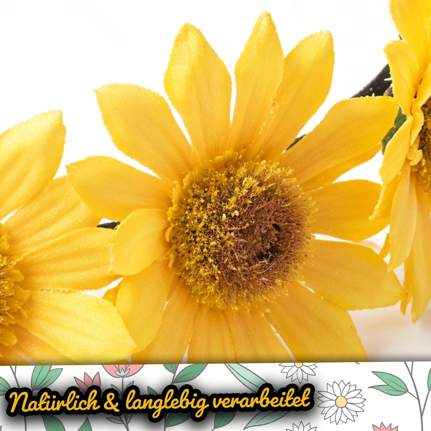 Hatstar Flower Wreath, Set of 3, Hair Accessories with Elastic Band for Women and Girls, Costume Accessory for Oktoberfest, Festival, Mallorca Party and Schlagermove image number 2