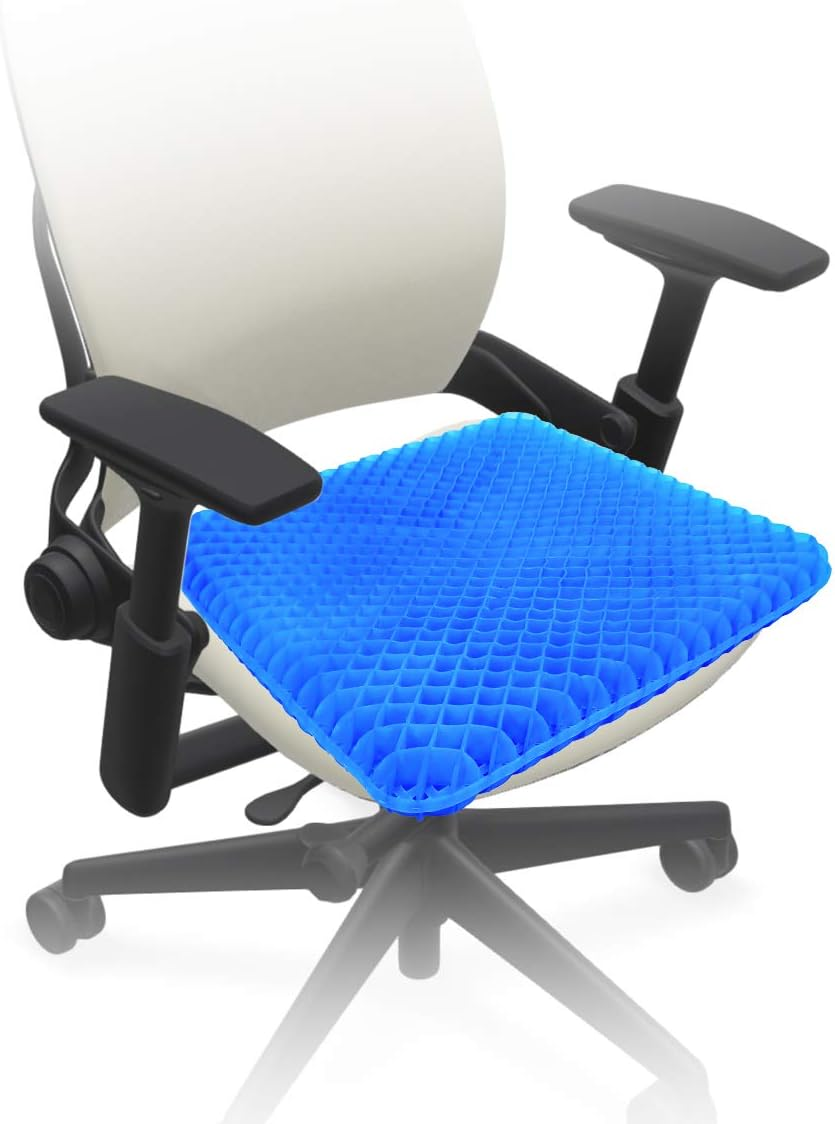 Seat Cushion Design Seat Cushion with Non-Slip Seat Cover for Relief Back Pain, Gel Cushion for Home Office Chair Wheelchair image number 5