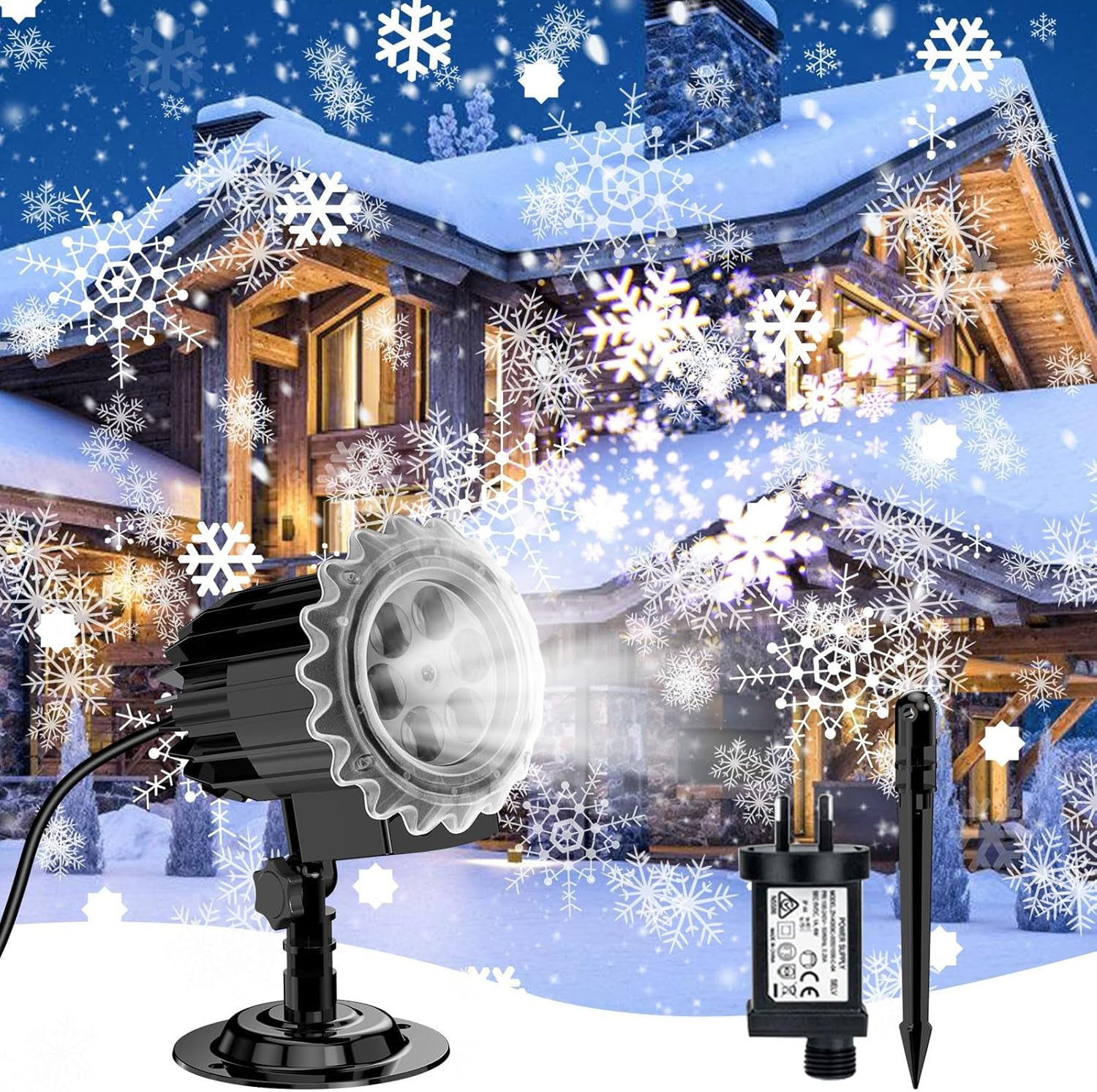 BYVCUI Christmas Projector Lights Outdoor Christmas Laser Lights Outdoor Christmas Laser Light Waterprooffor for Xmas Halloween Christmas Decorations, LED Holiday Xmas Holiday, Party, Wedding image number 4