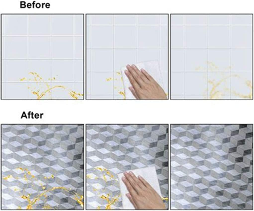 Hailongbay 15.7X196.9 Inch Kitchen Oil-Proof Waterproof Stickers, Self Adhesive Kitchen Backsplash Wallpaper Sticker Heat Resistant Aluminum Foil Wall Sticker for Countertop Drawer Liner Shelf Liner image number 2