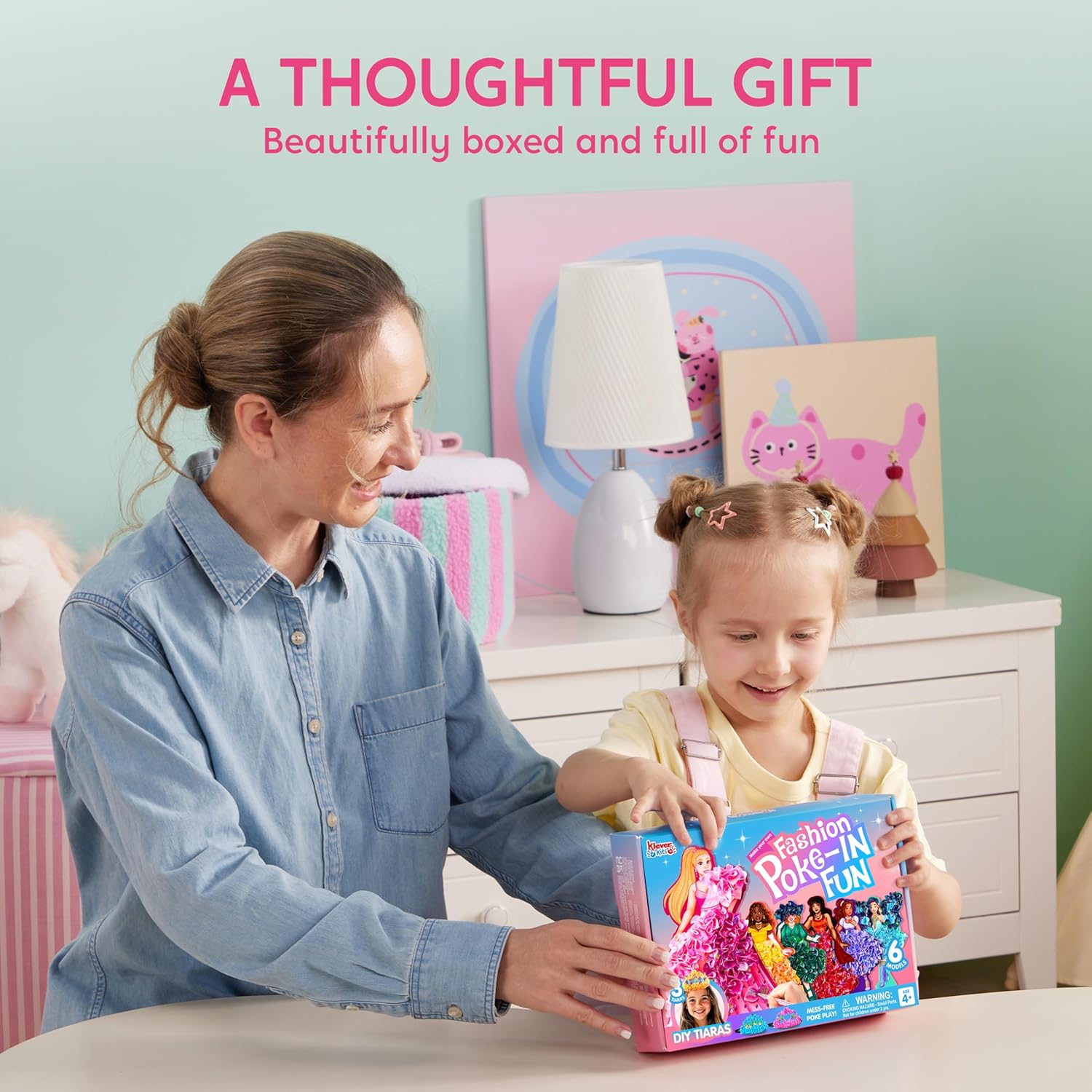 Klever Kits Poke in Fun Art Crafts for Kids Ages 4-8, Princess Dress-Up, Art Activities, DIY Craft Kits, Girls Ages 4 5 6 7 8+ Birthday Gifts by Jova image number 5