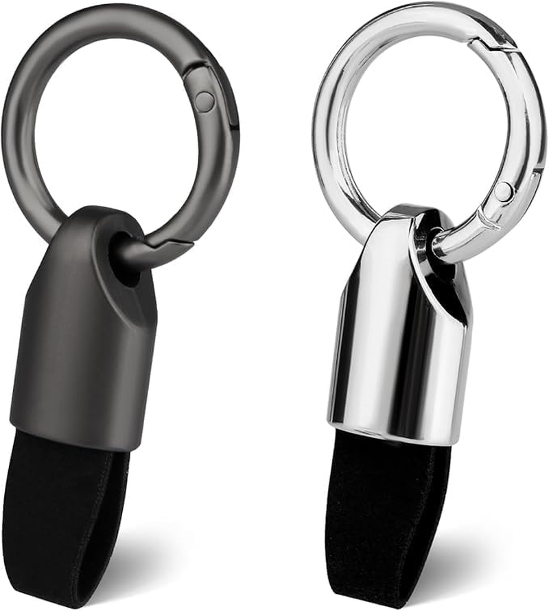 2Pcs Car Key Chain Ring Clip - Leather Keychain for Men, Key Chains for Car, Car Key Holder for Men and Women image number 6