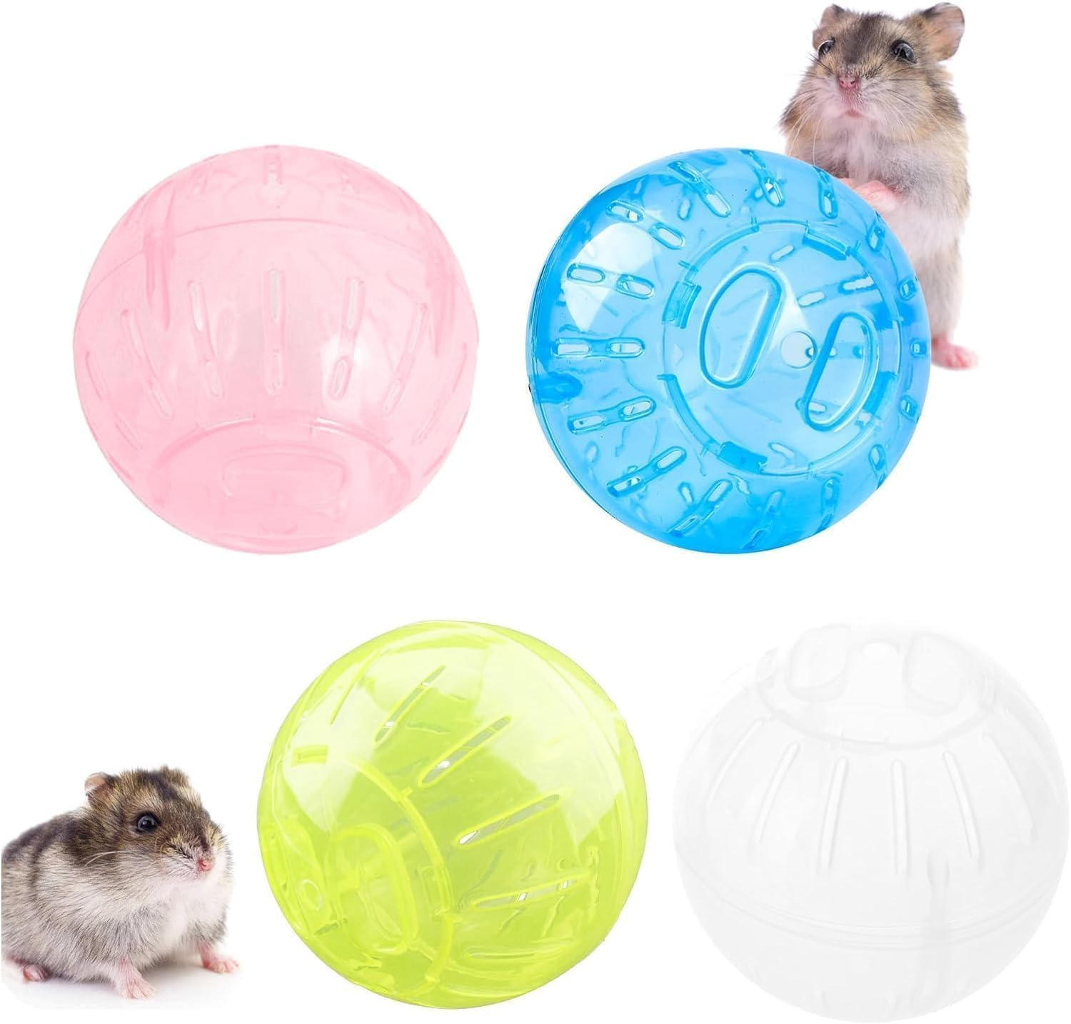 Silent Exercise Ball Toys Plastic Spinner Hamster Running for Sugar Gliders Small Mice Gerbils Hamster Exercise Ball, Small Animal Exercise Wheels (10Cm) image number 6
