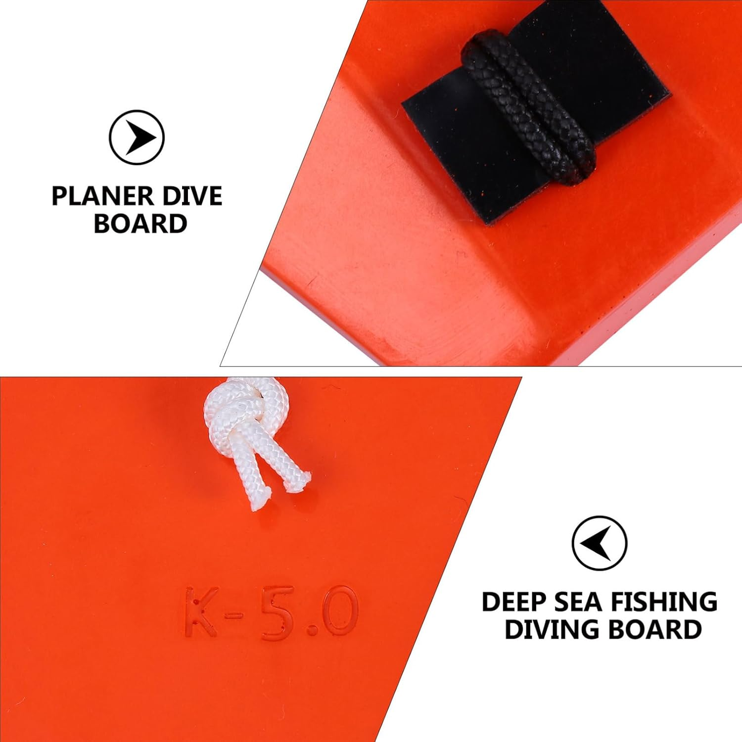 Sosoport 2Pcs Deep Sea Fishing Dive Board Planer Trolling Board Wobbling Bait Movement