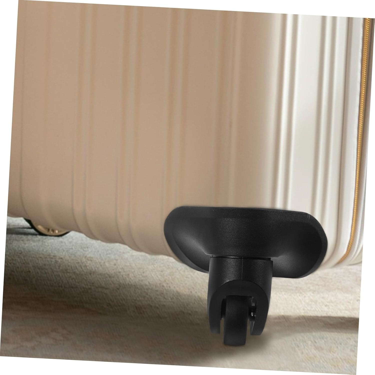 MOBUTOFU 2Pcs Luggage Universal Wheel Travel Kit Luggage Wheels Replacement Kit Universal Suitcase Wheels Luggage Wheel Replacement Universal Luggage Wheels Trolley Caster Black Abs image number 5