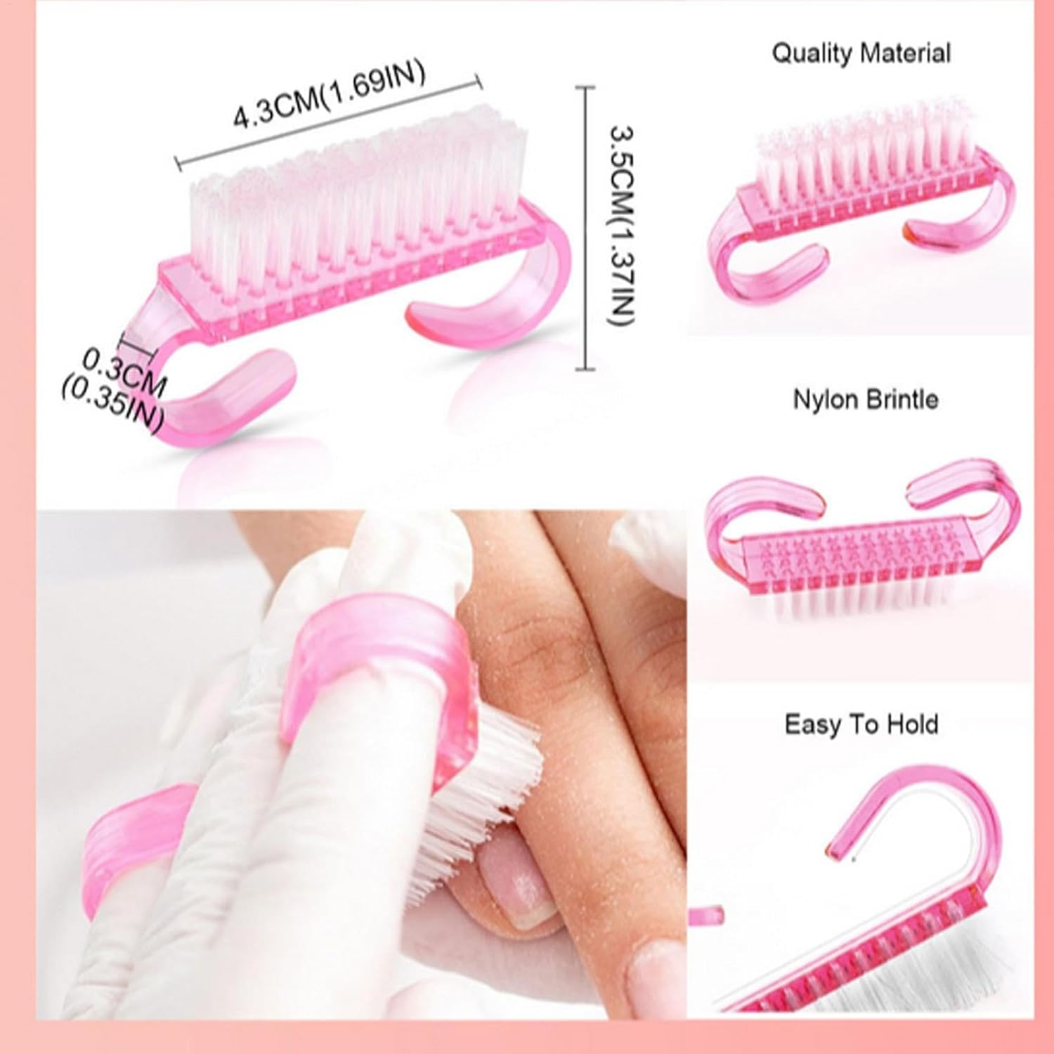 Krujecnt Nail Clipper Set | Nail Care Kit 100/180 Stainless Steel Manicure Tools,Nail Tools with Nail Clipper, Nail Files, Pink Nail Buffer, Nail Cuticle Nipper for Salon