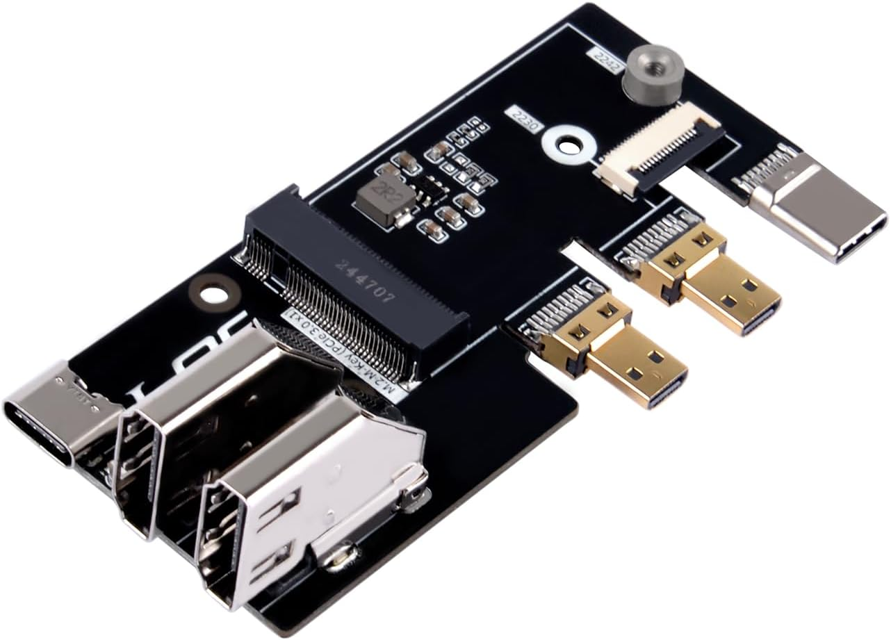 Geeekpi Micro HDMI to HDMI Multi-Function Adapter with Pcie 3.0X1 M.2 Nvme 2230/2242 for Raspberry Pi 5 image number 6