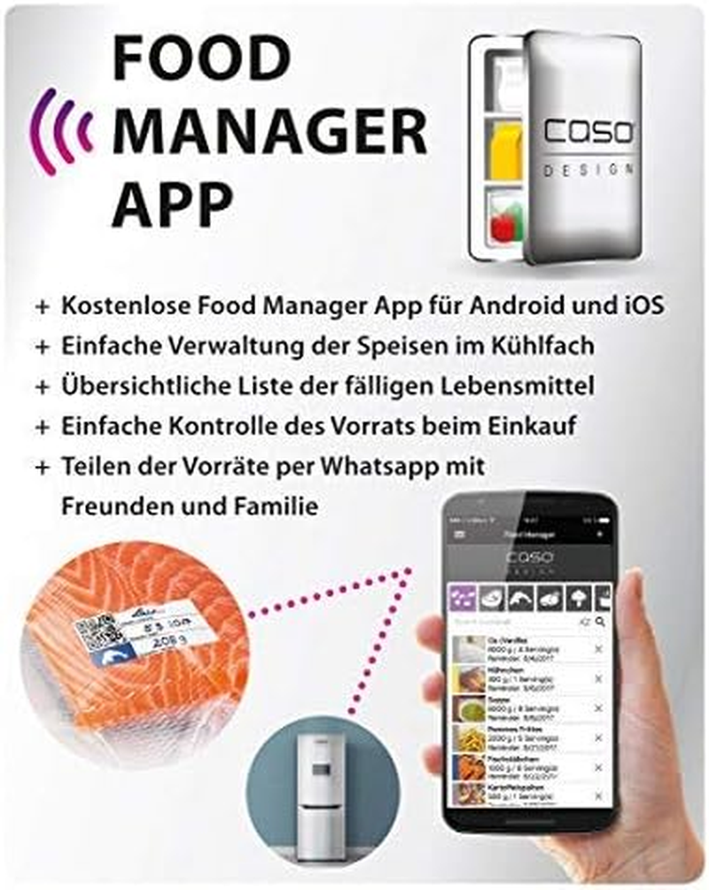 Caso VC 10 plus Edition &ndash; Includes Large Accessory Set, 30 Cm Weld, Variable Vacuum Strength, Vacuum Pump 9 L/Min, Grey, Silver, Pack of 1 image number 3