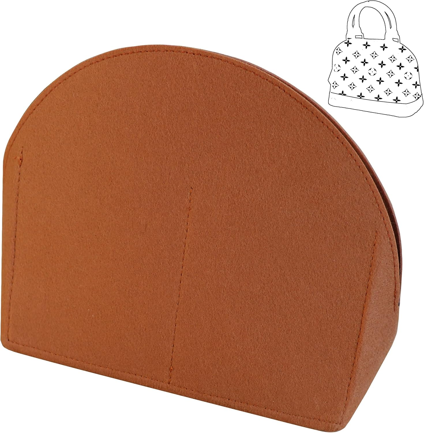 MISIXILE Felt Purse Organizer Insert Shell Tote Organizer for Women Fits Alma BB PM Insert (PM, Grey)