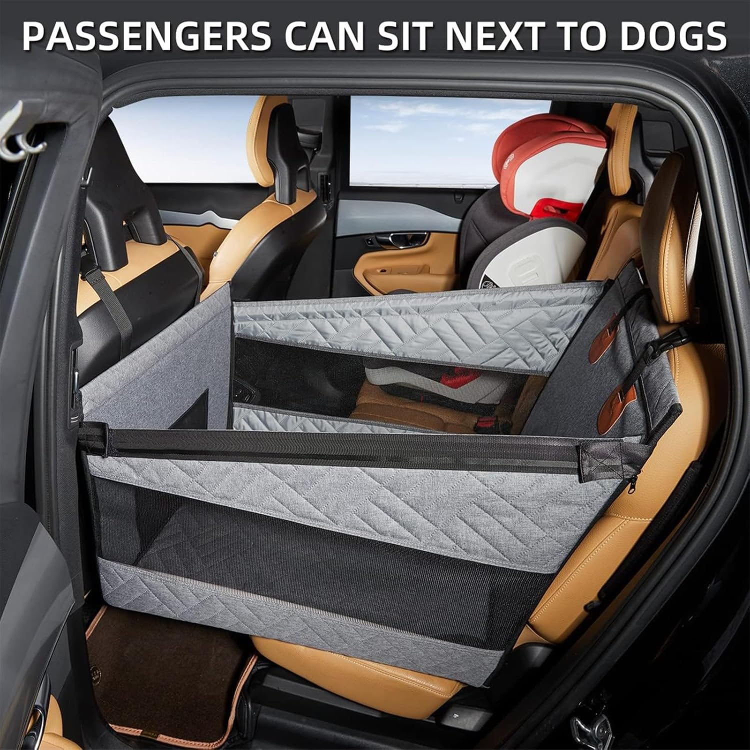 Dog Car Seat for Large Dogs Back Seat Extender Cover Pet Car Seat SUV Truck Medium Small Dogs image number 2