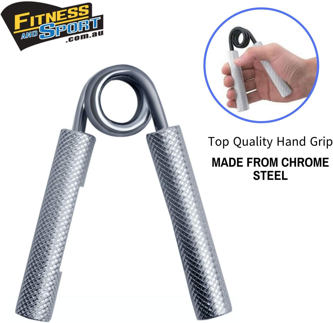 HCE Hand Gripper Metal Power Grip, Wrist, Forearm, Hands & Finger Strengthener Best Crossfit Gripper,Grip Strength Trainer Knurling Handles Home Gym Grippers for Forearm Exerciser image number 4